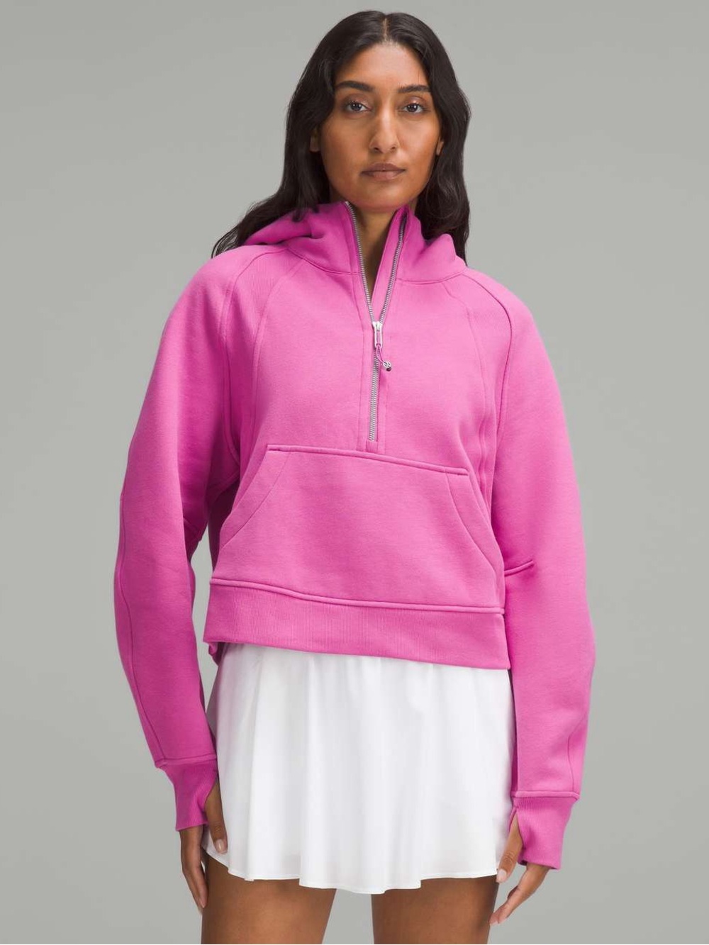 Scuba Half-Zip Hoodie - Pow Pink